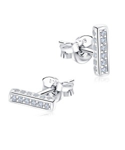 Beautiful CZ Crystal Silver Stud Earring STS-5145